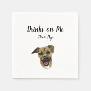 Dog Custom Cocktail Napkin Servet