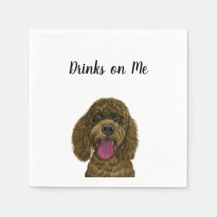 Dog Custom Cocktail Napkin Servet