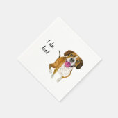 Dog Custom Cocktail Napkin Servet (Hoek)