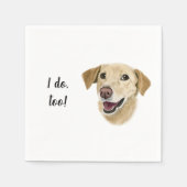 Dog Custom Cocktail Napkin Servet (Voorkant)