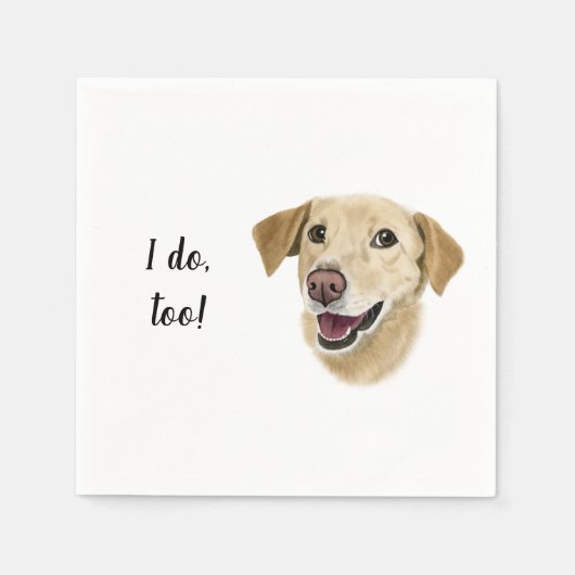 Dog Custom Cocktail Napkin Servet (Voorkant)