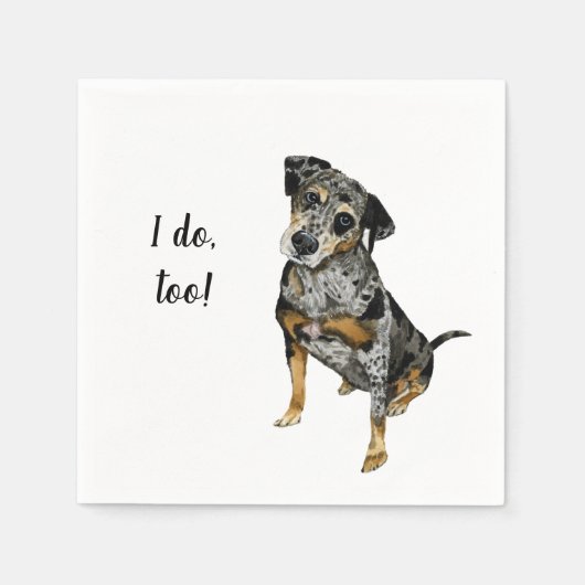 Dog Custom Cocktail Napkin Servet (Voorkant)