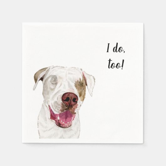 Dog Custom Cocktail Napkin Servet (Voorkant)