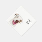 Dog Custom Cocktail Napkin Servet (Hoek)