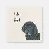 Dog Custom Cocktail Napkin Servet (Voorkant)