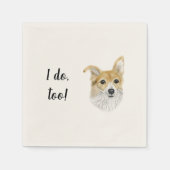 Dog Custom Cocktail Napkin Servet (Voorkant)