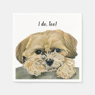 Dog Custom Cocktail Napkin Servet