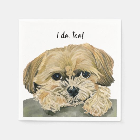 Dog Custom Cocktail Napkin Servet (Voorkant)