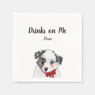 Dog Custom Cocktail Napkin Servet