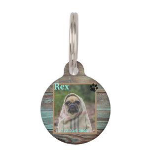 Dog Custom Photo Wood Huisdierpenning