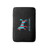 Dog - Cute Pet Pop Art, Blue & Red Abstract Animal Badmat (Voorkant Verticaal)