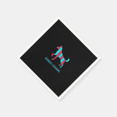 Dog - Cute Pet Pop Art, Blue & Red Abstract Animal Servet (Hoek)