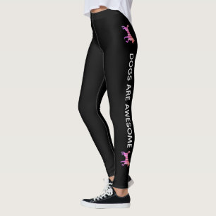 Dog - Cute Pet Pop Art, Roze Abstract Dier Leggings