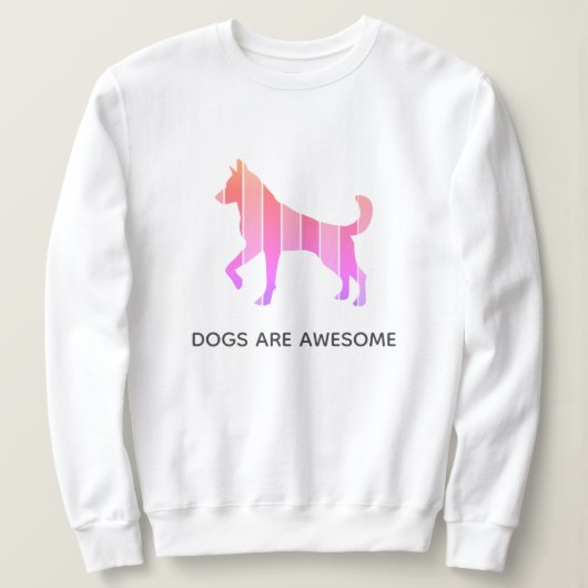 Dog - Cute Pet Pop Art, Roze Abstract Dier Trui (Design voorkant)