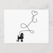 Dog Cute Poodle Heart Briefkaart (Voorkant)