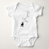 Dog Cute Poodle Heart Romper (Voorkant)