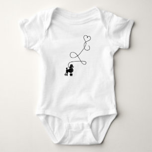 Dog Cute Poodle Heart Romper
