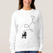 Dog Cute Poodle Heart Trui (Voorkant)