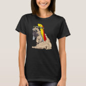 Dog  Cute Pug Retro Belgium Flag Pride T-shirt (Voorkant)