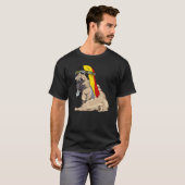 Dog Cute Pug Retro Belgium Flag Pride T-shirt (Voorkant volledig)