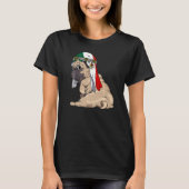 Dog Cute Pug Retro Mexico Flag Pride T-shirt (Voorkant)