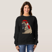 Dog  Cute Pug Retro Switzerland Flag Pride Trui (Voorkant volledig)