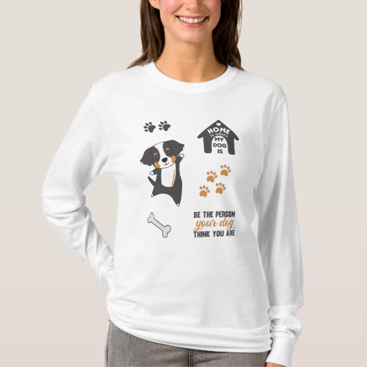 Dog Cute Sticker Set Bernese Mountain T-shirt (Voorkant)