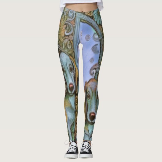 Dog D, Alfabet  Leggings (Voorkant)