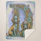 Dog D Alfabet  Sherpa Deken (Voorkant)