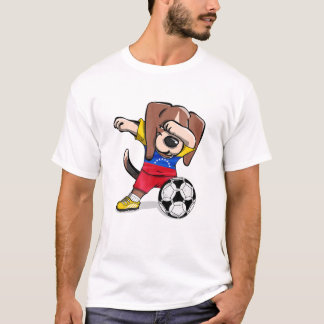 Dog Dabbing Venezuela Voetbal Jersey Venezolaanse  T-shirt