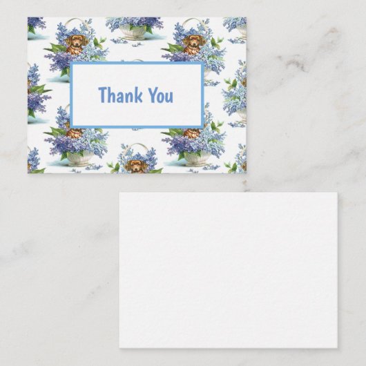 Dog Dachshund Dank u Notitiekaartje (Voorkant / Achterkant)