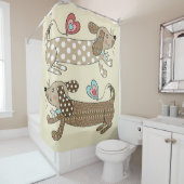 Dog Dachshund Douchegordijn (In situ)