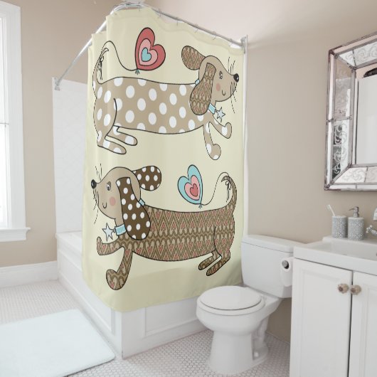 Dog Dachshund Douchegordijn (In situ)