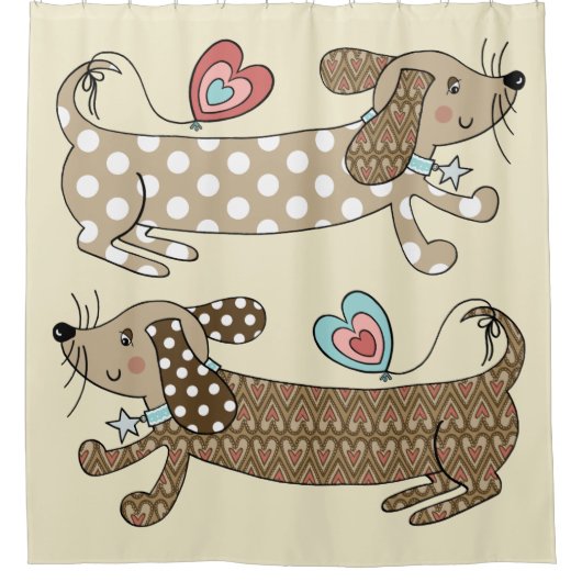 Dog Dachshund Douchegordijn (Voorkant)