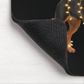 Dog Dachshund Wrapped In Christmas Lights - Holida Muismat (Hoek)