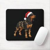 Dog Dachshund Wrapped In Christmas Lights - Holida Muismat (Met muis)