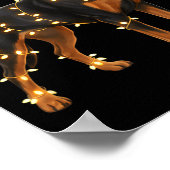 Dog Dachshund Wrapped In Christmas Lights - Holida Poster (Hoek)