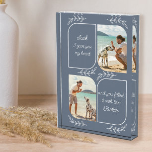 Dog Dad 2 Vertical Photo Loving Words Personalized Fotoblokken