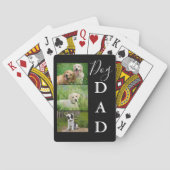 Dog Dad 3 Photo Collage Pokerkaarten (Achterkant)