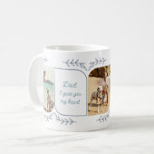 Dog Dad 3 Vertical Photo Loving Words Botanical Koffiemok (Voorkant links)