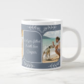 Dog Dad 3 Vertical Photo Loving Words Personalized Grote Koffiekop (Rechts)