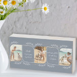 Dog Dad 3 Vertical Photo Loving Words Personalized Houten Kist Print<br><div class="desc">Een cadeautje voor een hondenvader van de beste vriend van het man - of het is net zo makkelijk om je te personaliseren voor een andere goede vriend of relatie. Het fotomalplaatje toont 3 van uw favoriete foto's in verticaal formaat met rond gemaakte hoeken. Met een liefdevolle tekst in een...</div>