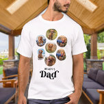 Dog DAD Aangepast Hondenliefhebber Pet Foto Collag T-shirt<br><div class="desc">Dog Dad ... Verrassend dat je favoriete Dog Pa deze Vaderdag, Kerstmis of zijn verjaardag heeft met dit superschattige, aangepaste T-shirt. Pas dit shirt van een hond aan met de favoriete foto's en namen van je hond. Dit shirt van een hond is een must voor hondenliefhebbers en hondenvaders! Geweldig cadeau...</div>