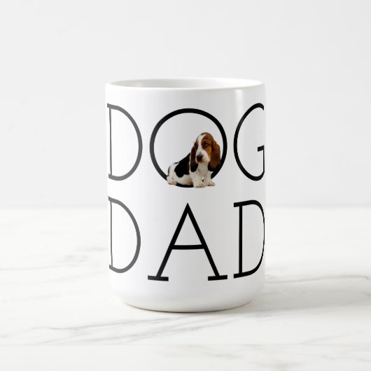 Dog Dad Basset Hound Koffiemok (Center)