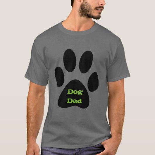 Dog Dad Black Mannen T-shirt (Voorkant)