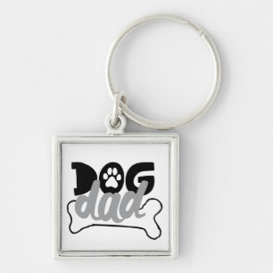 Dog Dad - Bone Quottes about Dogs Being Family Fos Sleutelhanger