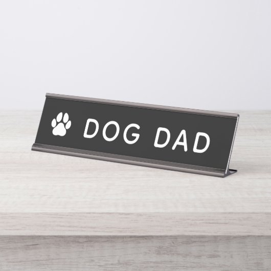 Dog Dad Bureau Naambordje (Voorkant)