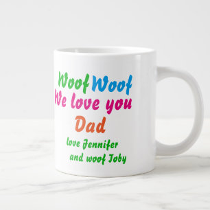 Dog Dad Cool Woof Woof I Love You Pap Namen Grote Koffiekop