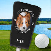 Dog Dad Custom Foto Gepersonaliseerde Monogram Put Golfheadcover