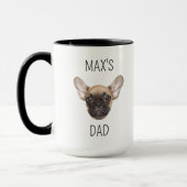 Dog Dad Custom Gezichtsnaam Vaderdag Verjaardag Mok (Links)